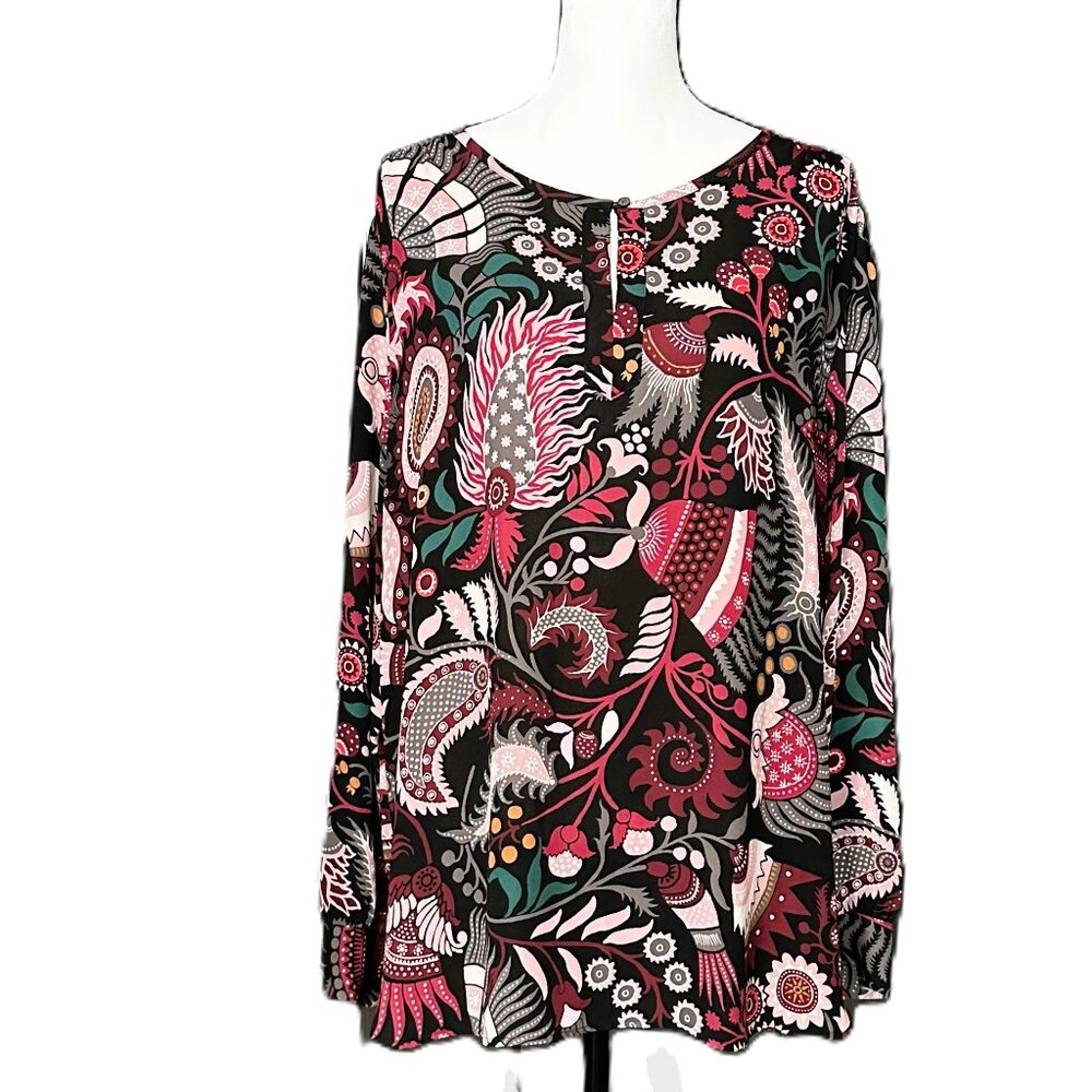 Women's Loft Sheer Long Sleeve Blouse Size XXL Fall Inspired